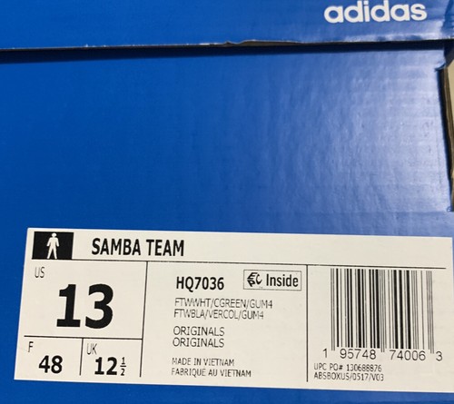 Adidas Samba Mexico Schuhe Herren Größe 13 Team Fußball weiß grün HQ7036 - Bild 9 von 10