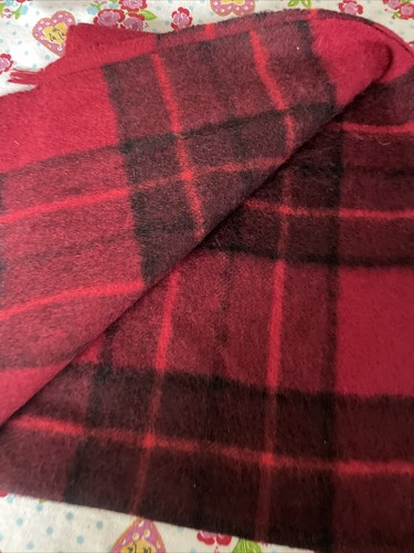 Red Black Classic Check Fringe Trim Rectangle Scarf 120cm x 27cm - Picture 3 of 5