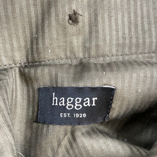 Haggar Pants Men's 34x34 Gray Relaxed Fit Cotton Casual - Picture 6 of 10
