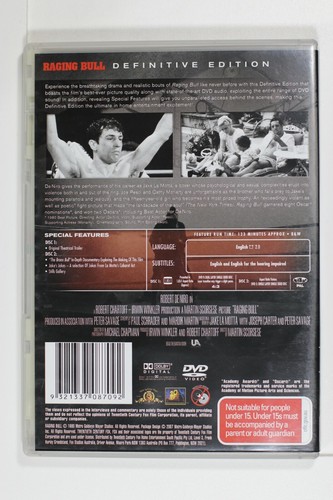 Raging Bull - Robert De Niro - Region 4 Preowned (D871) - Picture 2 of 2