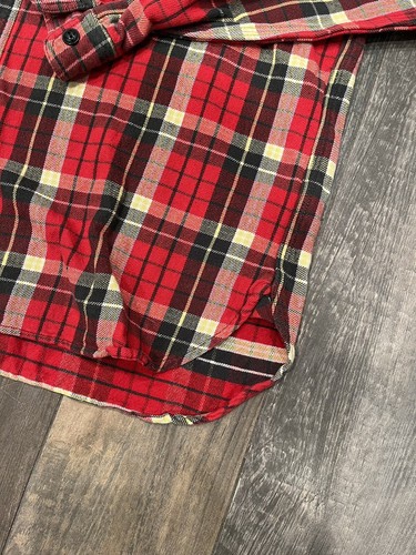 Ralph Lauren Polo Country vintage men XL Flannel Button Cotton Shirt Plaid Red - Picture 5 of 12
