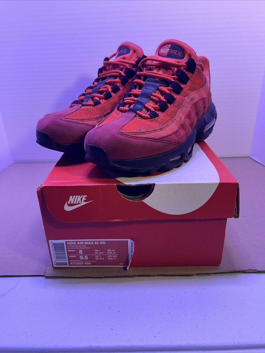 Shoe Basket Air Max Rouge Nike Air Max 95 OG Men's Size Habanero Red  Running Shoes