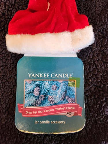 Yankee Candle Jar Topper Cover Santa Hat Christmas New - Picture 2 of 4