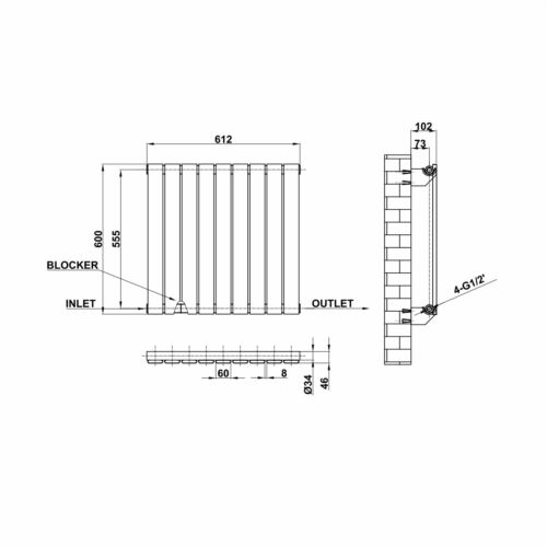 Modern Flat Panel Radiator Vertical Design Tall Upright Central Heating Radiator - Picture 18 of 76