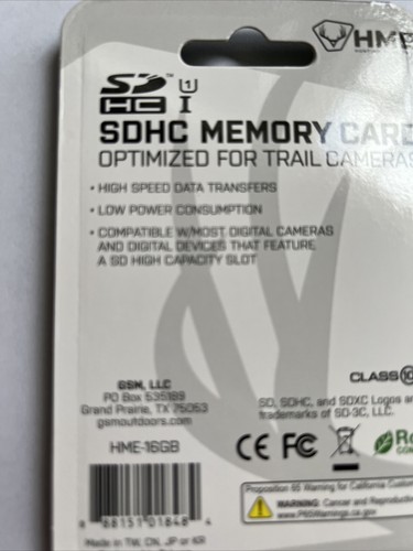 Tarjeta de memoria HME SDHC 16 GB optimizada para cámaras Trail -Universal- Modelo HME-16 GB - Imagen 4 de 6