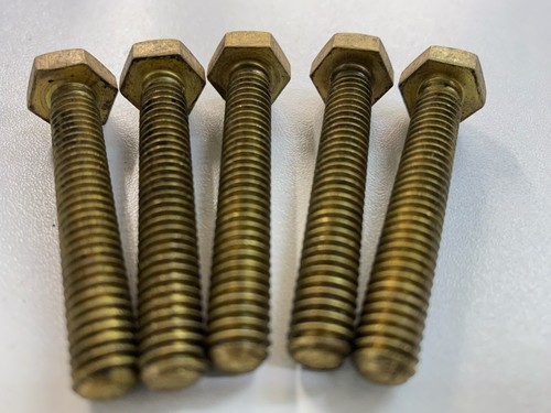 Whitworth Set Screws Brass  pack of 5 NOS BOLT 1/4" 5/16" 1/2" Steam BSW - Picture 11 of 24