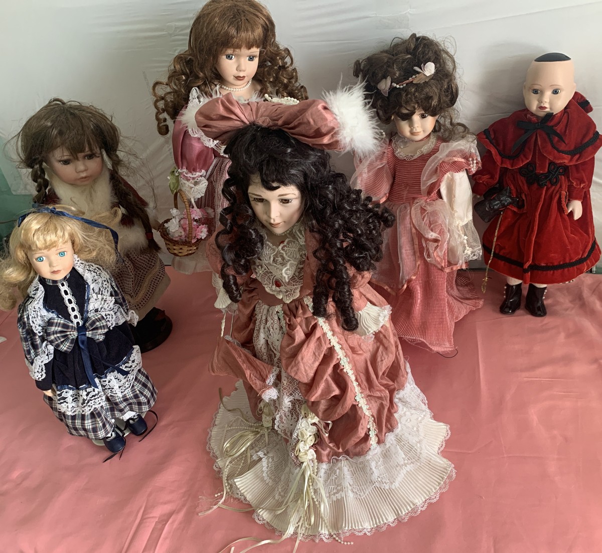 Porcelain Dolls Different Sizes And Types Dolls Sells AS IS TO