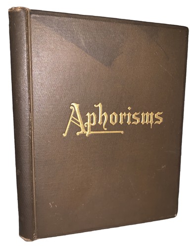 1883, APHORISMS by MARIE, FREIFRAU VON EBNER-ESCHENBACH, WISTER, 1st ENGLISH Ed - Picture 1 of 7