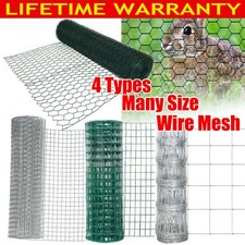 10M-50M Welded Chicken Wire Mesh Neting Fence Galvanised Steel PVC Coated Garden