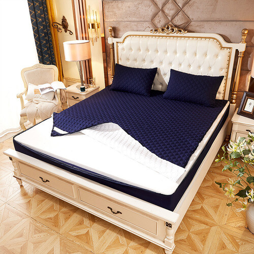 Waterproof mattress cover solid color zipper Qui stitched mattress protector - Picture 7 of 20