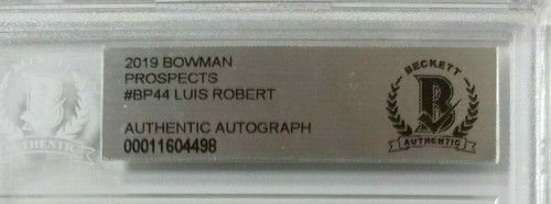 2019 LUIS ROBERT AUTOGRAPH BOWMAN ROOKIE! BECKETT #00011604498 $70 CLEARANCE! - Picture 3 of 6