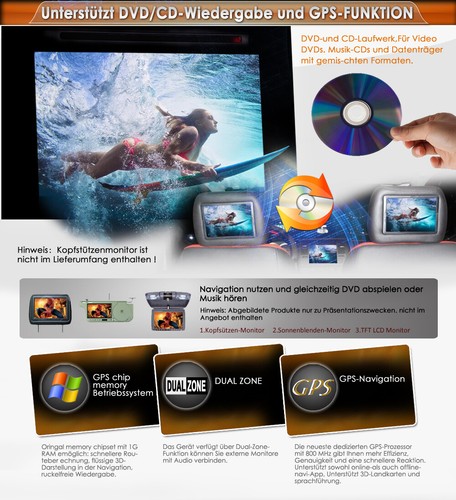 7"HD Autoradio mit DVD GPS Navi Bluetooth USB für Opel Meriva Combo Vectra Astra - Bild 4 von 12