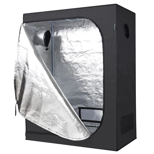 IDAODAN 48x24x60 inch Mylar Hydroponic Indoor Grow Tent for Plant Growing, 600D 