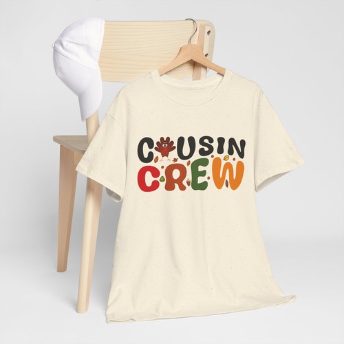 Thanksgiving Cousin Crew Unisex Tee, Family Holiday Shirt, Matching Thanksgiving - Picture 21 of 22