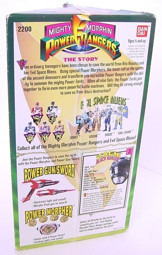1993 BANDAI ZACH BLACK MIGHTY MORPHIN POWER RANGERS FIGURE MINT! SEALED! BOXED! - Bild 3 von 3
