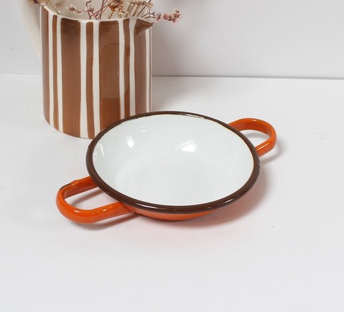 Plat à oeuf tôle émaillée orange - Picture 1 of 5