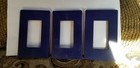 3 Designer Wallplates Satin Colors Matte Finish - Cobalt Blue