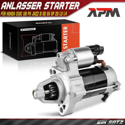 Anlasser Starter 0,8 KW für Honda Civic VIII FK Jazz III GE GG GP ZA 1.3 1.4