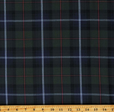 Cotton House of Wales Plaid Night Fabric Print by Yard D154.01