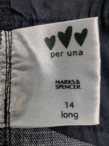 Per Una Blue Stretch Bootcut Jeans size 14 long in good condition - Picture 6 of 7