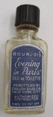 Vtg RARE Bourjois Evening in Paris EDT Rebottled by Crillon Sales Mini Perfume