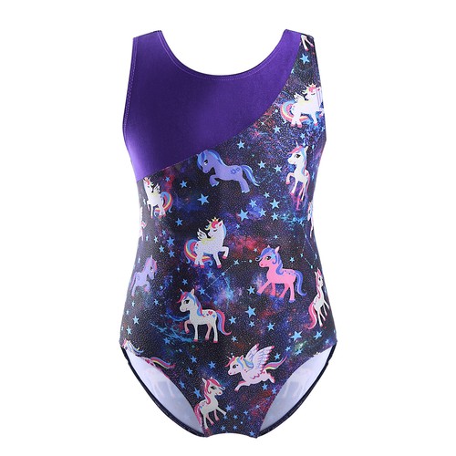 Girls Mermaid Scales Printed Swimwear One Piece Athletic Beachwear Dance Unitard - Picture 45 of 50