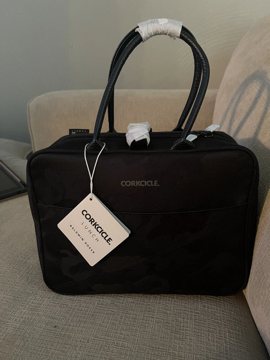 Luxury Lunch Bag Corkcicle Baldwin Boxer Design, Vegan Leather, Black Rose  Gold