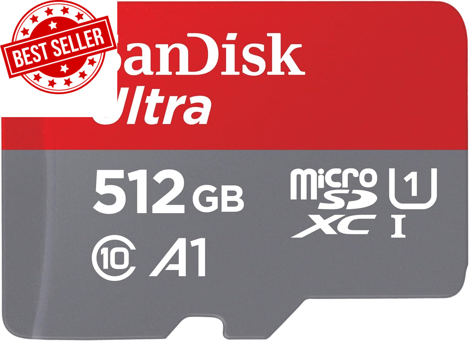 512GB Ultra MicroSDXC Card + SD Adapter | 150MB/s, A1 UHS-I, Class 10, Black