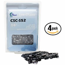 4x 14" Semi Chisel Chainsaw Chain for Echo CS 310, 352, 3000 - 3/8" 0.050" 52 DL
