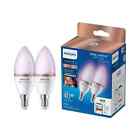 Philips WiZ E14 40W LED P45 Colour Changing Smart Light Candle Bulbs Bluetooth