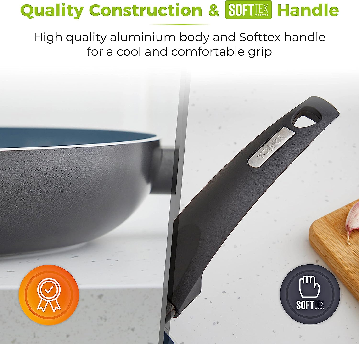 T80351 Cerasure 24Cm Fry Pan with NonStick Coating, Suitable for All