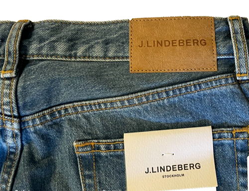 J. Lindeberg - Men 33X32 CEDAR STRIKE WASH JEANS FMDP07021 - 6194-MILD BLUE NWT - Picture 6 of 8