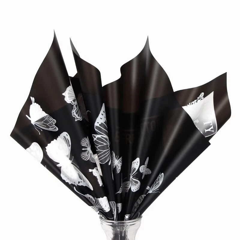 20 Sheets Butterfly Flower Wrapping Paper Waterproof Florist Supply Crafts Chic - Image 4 of 4