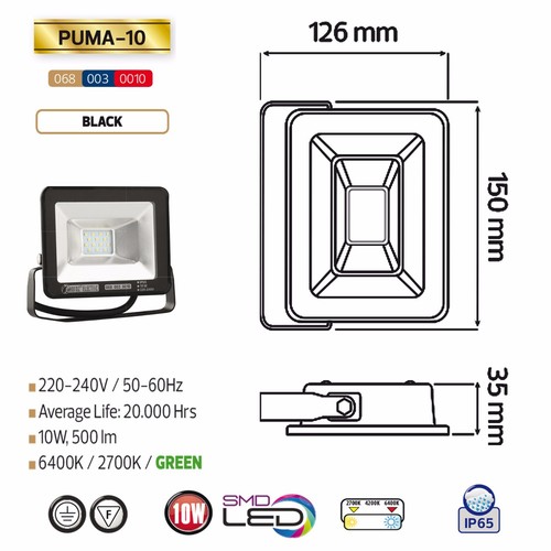 LED Foco Proyectores LED Proyector Focos LED Lámpara IP65 10W 20W 30W 50W 100W - Imagen 3 de 11