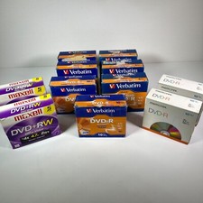 Verbatim  Memorex DVD-R, Maxell DVD RW 4x 4.7GB, Recordable Lot of 75  NEW