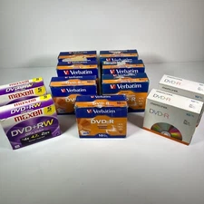 Verbatim & Memorex DVD-R, Maxell DVD+RW 4x 4.7GB,  Recordable Lot of 75 * NEW!