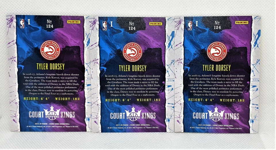 2017-18 Court Kings #124 Tyler Dorsey RC x3 lot! - Image 2 of 2