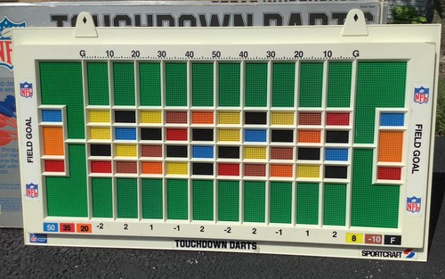 Vintage 80's NFL Sportcraft Touchdown Dart Board, Football Dart Game *READ* - Picture 9 of 12