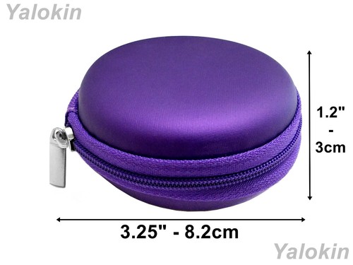 Purple Leather Hard Carrying Case for Coins Currency Keys Remotes Lighters - Picture 2 of 7