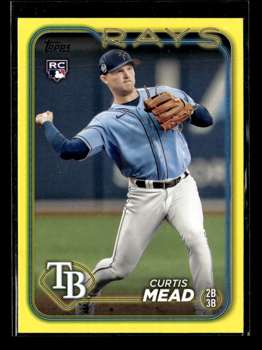 2024 Topps Series 1 Curtis Mead Tampa Bay Rays RC yellow #82