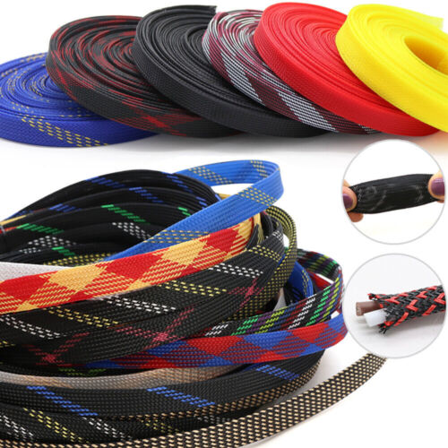 Expandable Sleeve Wire Sheathing Harness Braided Cable Sleeving, Loom,33 Colors - Picture 8 of 39