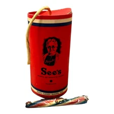 Vintage See's Candy California Box Firecracker 4th Of July Patriotic Patriotic