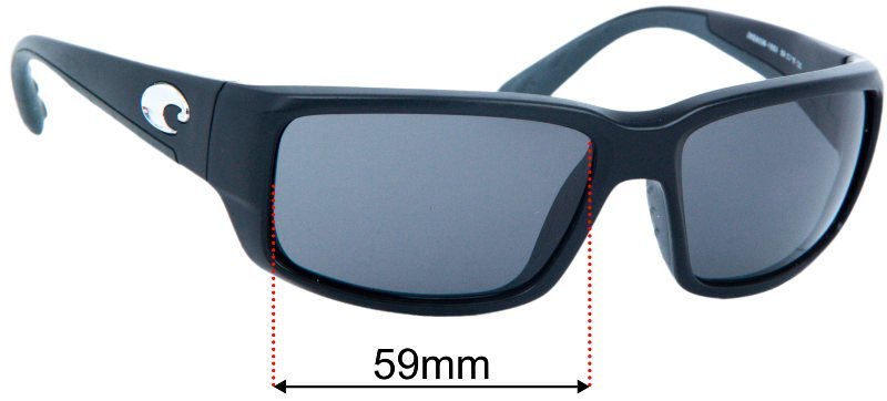 SFx Replacement Sunglass Lenses fits Costa Del Mar Fantail 59mm