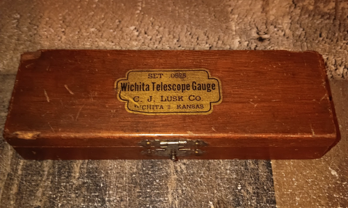 Vintage Wichita Telescope Gauge Set .0525 C. J. Lusk Co. w/Wooden Box Read - Picture 4 of 9