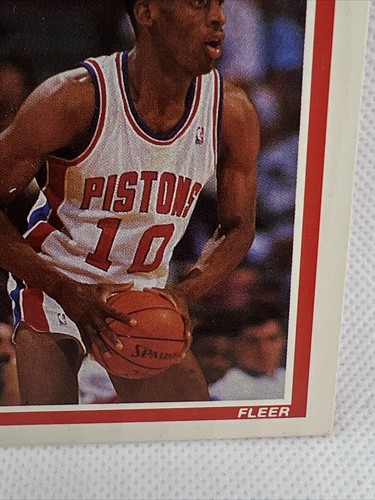 1989-90 Fleer Dennis Rodman Detroit Pistons #49 Basketball Card - Picture 4 of 12