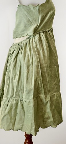 Women’s ASOS Green Dress Size 8 Small High Waist Short Brand New Tags Babydoll - Picture 16 of 22