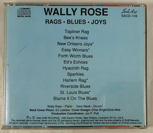 Rose, Wally Rags - Blues - Joys CD Dixieland Jazz - Imagen 3 de 3