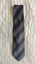 VINTAGE TIE - Men's Formal Business Dress Tie grey, silver - Handmade