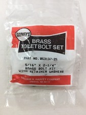 Brass Toilet Bolt Set, 5/16" x 2 1/4" HARVEY, WM H, Mounting mount Kit