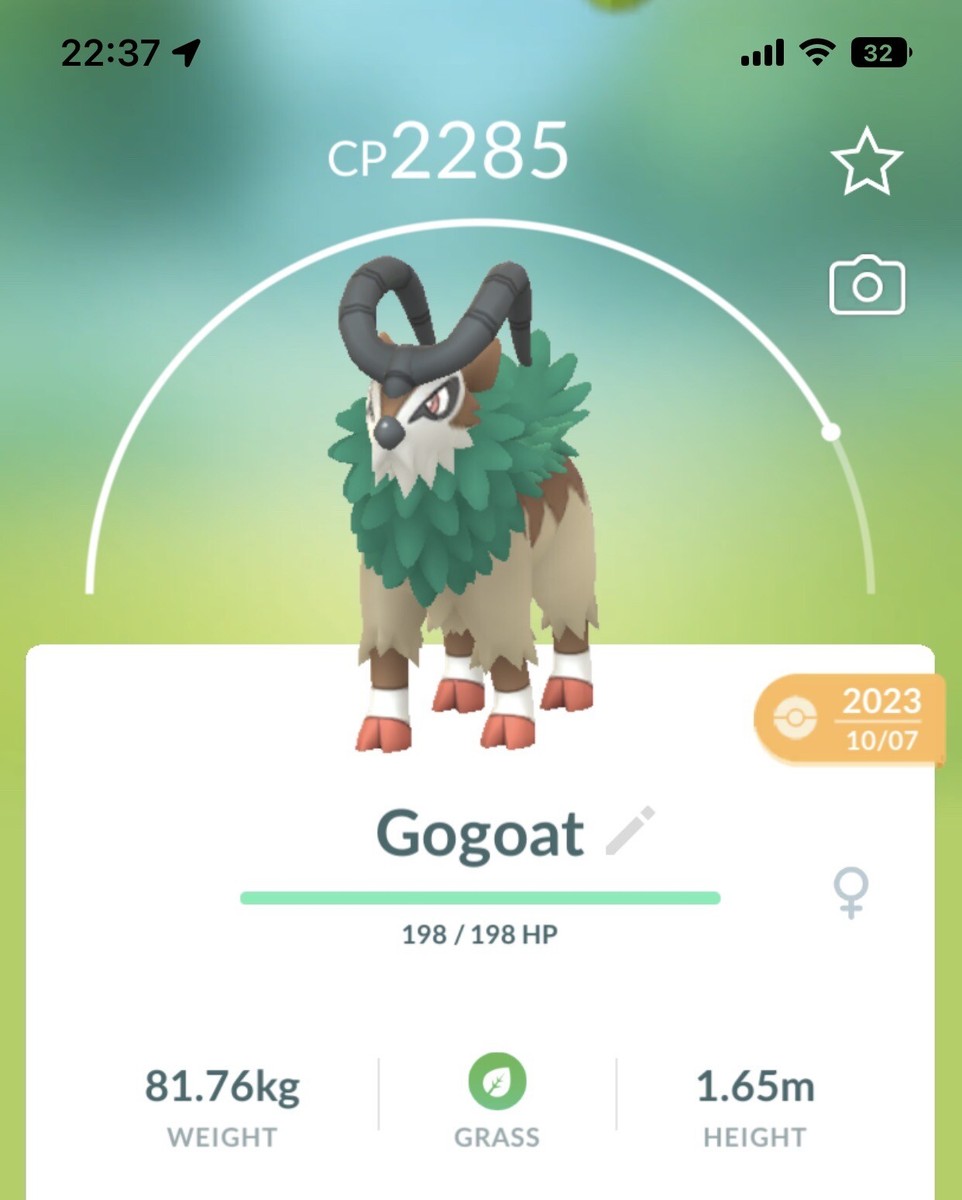 Gogoat Pokemon Gen6 GO Pokémon Not Shiny Skiddo Kalos | eBay